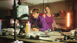 Tyler Nixon and Abigail Mac in a steamy toilet encounter, showcasing incredible chemistry.