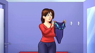 Summertime Saga - Gameplay - Roleplay - Debbie Wears Bikini