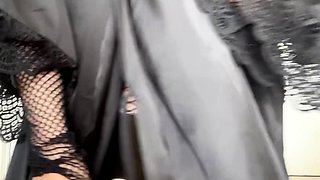 Amateur redhead poses and masturbates with toys