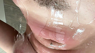 She Sat on My Face with Her Wet Pussy in the Shower First-person Video
