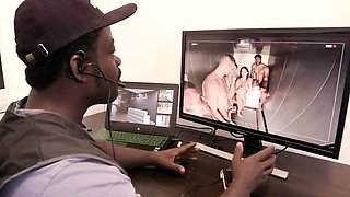 Interracial blowjob fuck jerk and facial at gloryhole