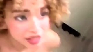 Glamour babe with big boobs masturbates in lingerie