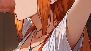 Anime Ai My Wife Seduces Me in the Kitchen with a Deep Throat, and Swallows My Semen for Dessert