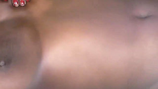 Big Saggy Boobs Ebony Cummed in Missionary