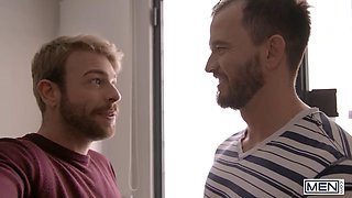 Franky Fox Watches Gabriel Phoenix Strut His Sexy Routine Before Riding Him Bareback to Explosive Climax