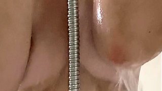 Handjob amateur blonde MILF and teen tug lucky dudes cock