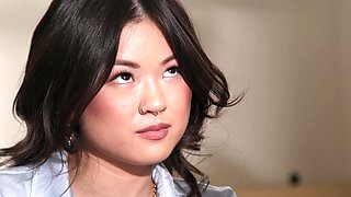 Asian temptress Lulu Chu and hunk Richard Glaze indulge in lingerie-clad passion