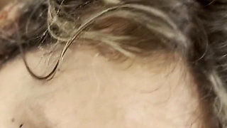 MILF gives blowjob gets massive cum and piss chaser