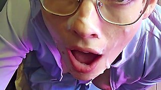 Draining him at the gloryhole