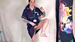 Nurse Ffw Is Gagging for a Cigarette & a Piss