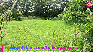 Training Zero Run Bitch Run! Exercising my Femdom Slave Outdoors Public Humiliation