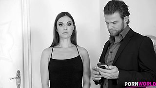 Petite human sex doll Alyssa Reece fulfills his Hardcore BDSM fetish needs GP1074