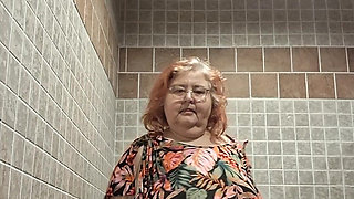 Big Beauty Nurse Vicki Dances and Strips in the Bathroom!