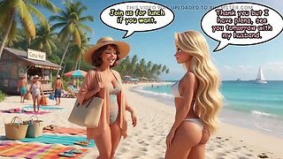 Blonde Wife’s Beach Tease Turns Wild in House Fuck Fest With Hubby and Young Guys