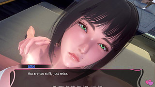 Murmur 14: Adam & Teacher Helen Love Hotel Boob Press Kiss & Self-finger