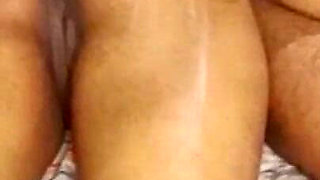 Massage with Cream on My Brunette Mother-in-law's Big Ass