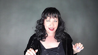 Goth Stepsis Tickles You with Long Sharp Blue Fingernails Until You Cum! Light Teasing