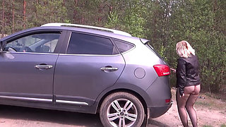 Bodystocking and Heels - Outfit for Parking Walking