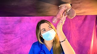 Kittybegood - Hot Blonde Nurse Drains Big Cock And Balls In