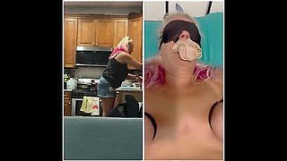 Secret Housewife Submissive Slut Rough BDSM Fingering & Deep Throat Big Natural Tits