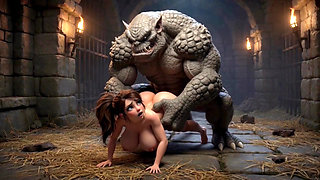 Cave Monster Massive Cock Seduced Thick MILF