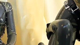 Mistressae & Miss Lilly: Latex Bedroom Foursome Edging Session