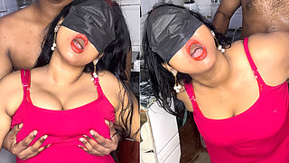 Blindfolded Hot Indian Wife Kitchen Sex with Husband Hardcore Blindfold Fucking Hindi Video
