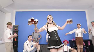 Ria Sunn, 7on1, Balls Deep Anal, DAP, Deepthroat, Rough, Gapes