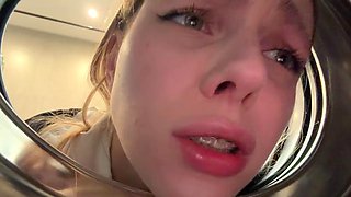 IMAGINE, IM STUCK IN THE WASHING MACHINE! I fucked my stepsister in the machine