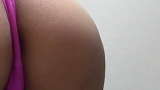 Thong Bloomers and No Bra Short Gym Clothes Girl Clean Room, Indoor Camera Cute Tits Girl in Girl's Only Apartment in Japan