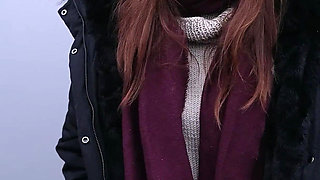 German Scout - Flexible Ginger Teen Olivia Westsun at Pick up No Condom Casting Fuck