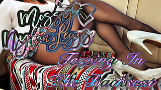 MissyNylonLeggs - Teasing In The Backseat