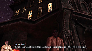 Queen Elaria's Secret Affair: Conan Pounds Her Big Ass Quiet - Creampie Finish in Her Dripping Pussy