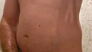 Hot morning cum while showering