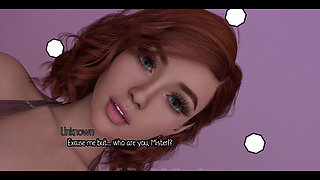 Elmwood University - Meeting the Red Head College Girl with Massive Tits