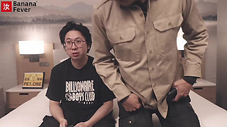 Old & Young Chinese Guys Double Team Hot Brunette European Pornstar in Wild Threesome
