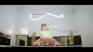 Sensual Solo Tease in Luxury Kitchen with Laura Dante