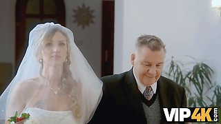 Vip4k. the tv was revved on and demonstrated all guests how hot the bride can fuck