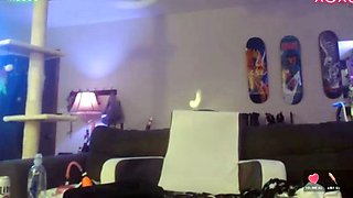 Young blonde teen strips and toys with her cunt online