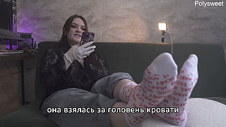 SP Porn story - Girl in latex gloves fucked a guy with a strap-on and pussy (Russian, femdom,cunnilingus, pegging)