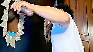 Sucking Several Brunette Cocks