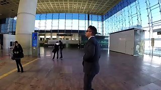 Big tits doll seduces her driver for screwing