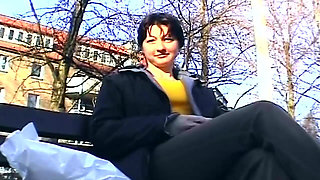 Hairy Pussy Cucumber Stretch - Sloppy Deepthroat Finish