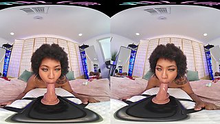 Ebony BBW Mommy's VR Passion Unleashes Intense Desire