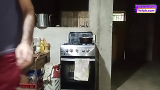 I catch my wife cooking breakfast naked, we have quick sex - YELOLY SEX DOLL