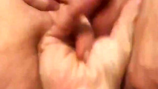 Husband Fingers Wife's Asshole While She Rubs Her Clit