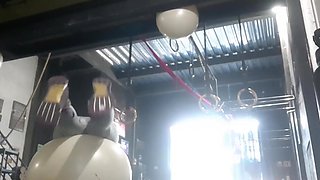 Horny Girl Squirt Naked At The Gym