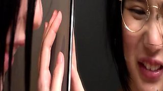 Sexy asian girl gets down and messy with a splendid and