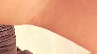 Mistress Fucks Big Cock on Balcony. Big Clitoris. Footjob. Nipple Play. Licking Wet Pussy. Smalle Ass Hole