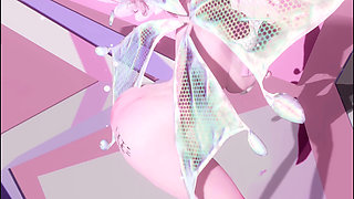 [mmd] Pink Korean Princess Beauty Live Queencard Double Ponytail Nipple Bell